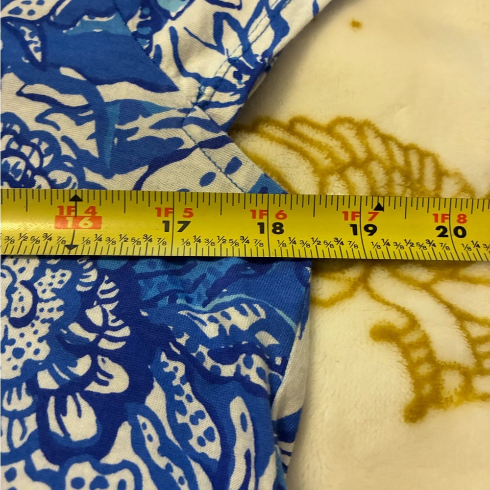 NWOT Lilly Pulitzer Kawai Short Flutter Sleeve Dress * Blue Tang* - Picture 4 of 9